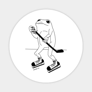 Ice Hockey Frog Magnet